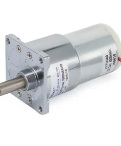 6V–24V 42mm Redüktörlü Fırçalı DC Motor – Metal Dişli, Kare Flanş (ZGB42FE)