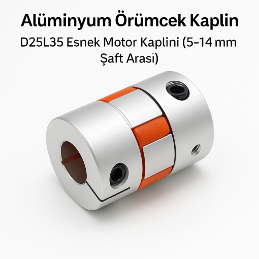 GTRIC Alüminyum Örümcek Tip Esnek Kaplin - D25L35 - Görsel 3