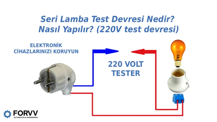 Seri lamba test devresi 220V bağlantı şeması