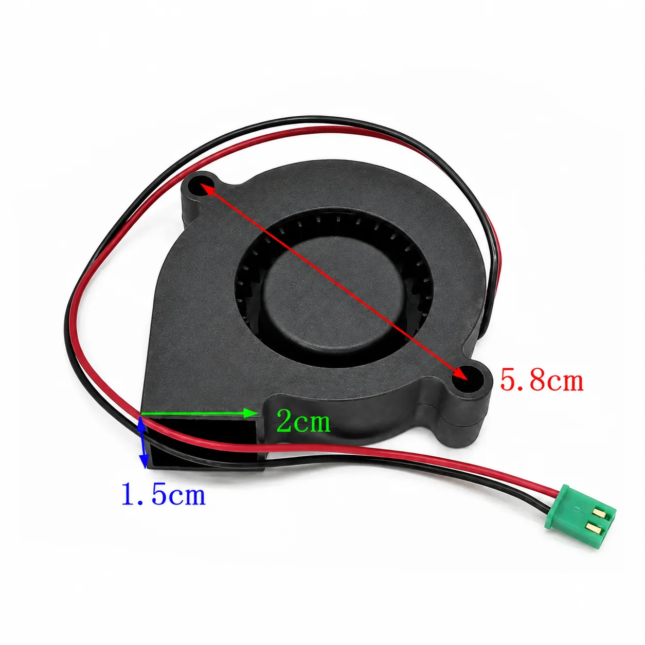 12V DC Salyangoz Fan 2 Pin 3D Yazıcı Soğutma Fanı Santirfüj Havalandırma Klima Türbin Kuluçka