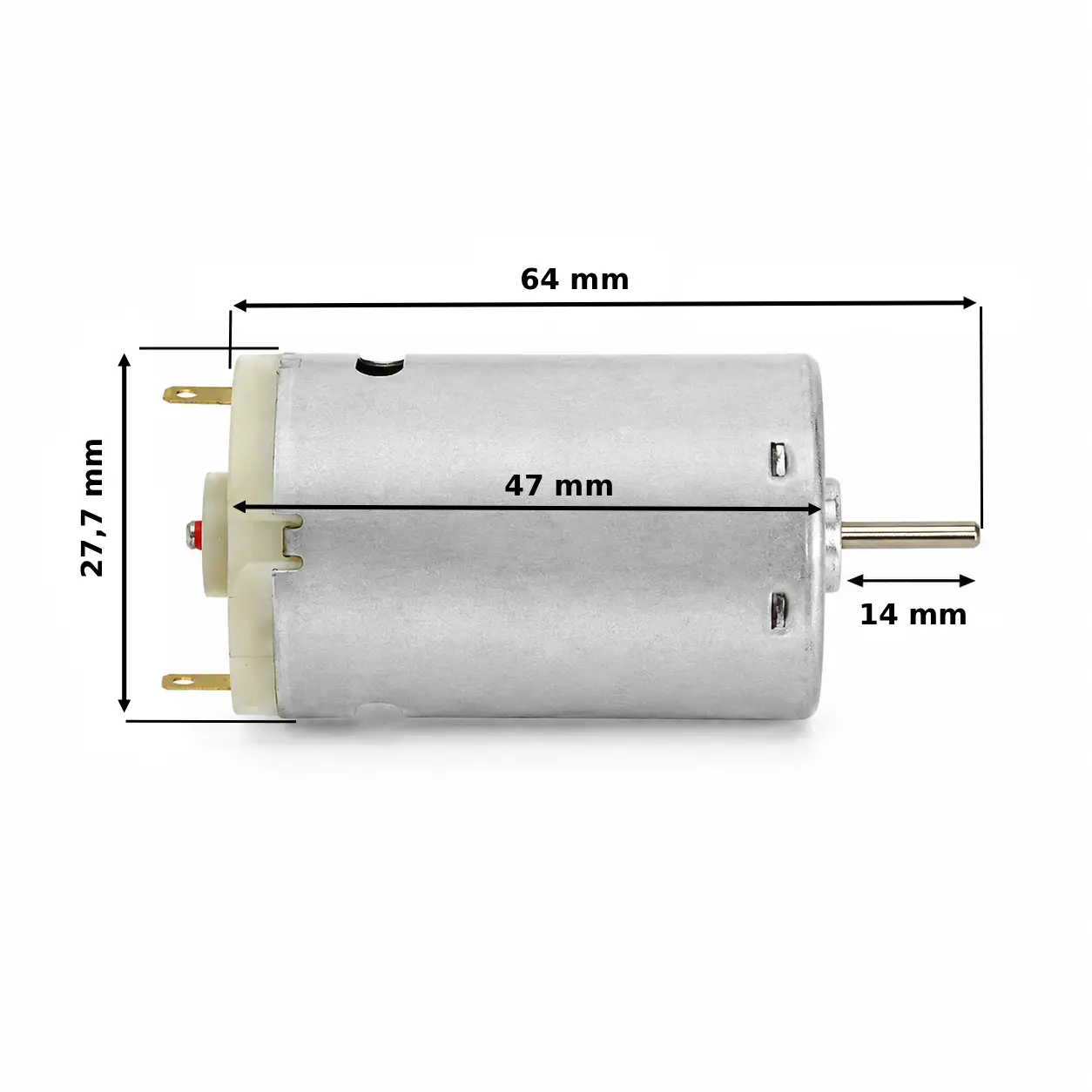 RS390 DC Motor 12V-24V 7500 RPM - Görsel 2