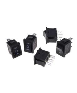 3 Kademeli On-Off-On Rocker Switch Siyah Işıksız Aç-Kapa Anahtar 250V AC 6A