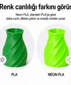 Yake Neon Yeşil PLA Filament - 1.75 mm, 1 KG - Görsel 3