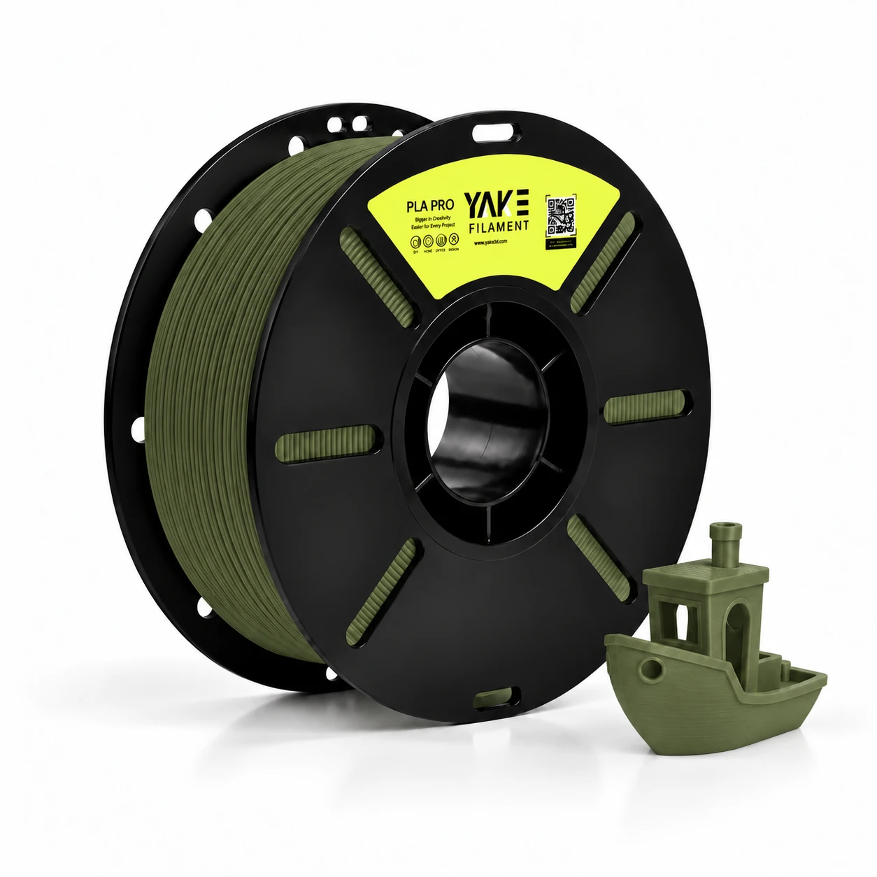 YAKE Pro PLA+ Haki Yeşil Filament - 1.75 mm, 1 KG